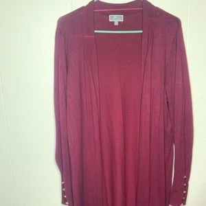 Long Cardigan Wine
